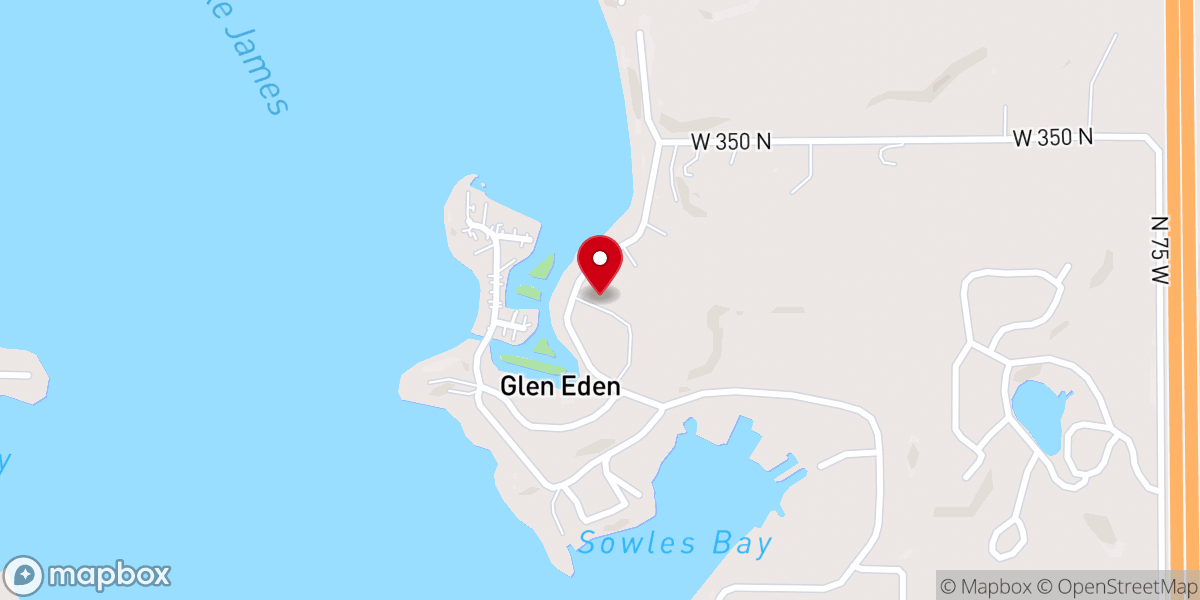 Map showing location of Lake James Lutheran Church