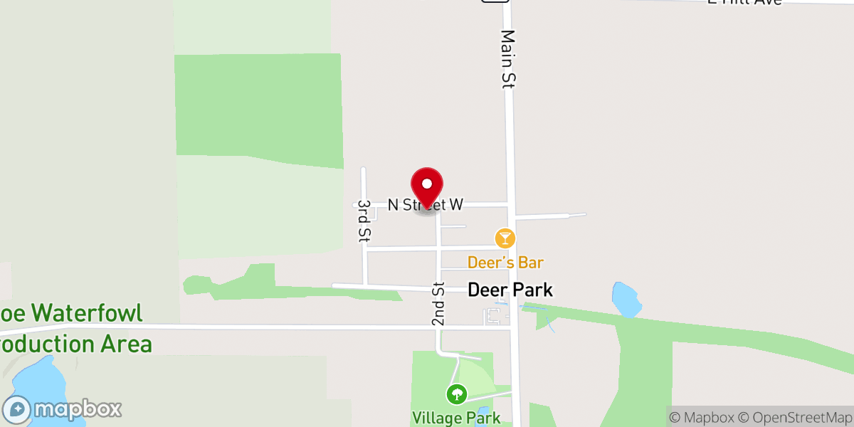 Map showing location of Trinity United Methodist Church