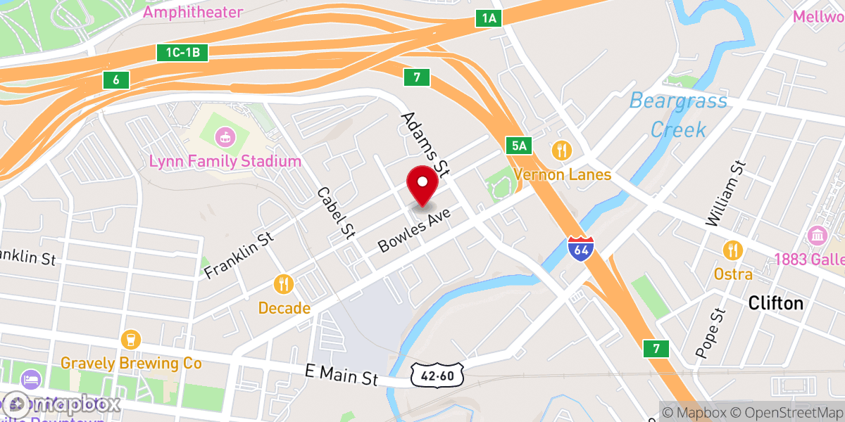Map showing location of St. Joseph Catholic Church