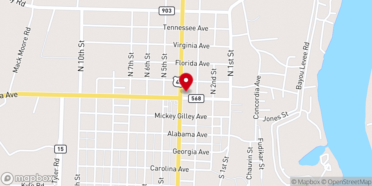 Map showing location of Dunbarton Baptist Church