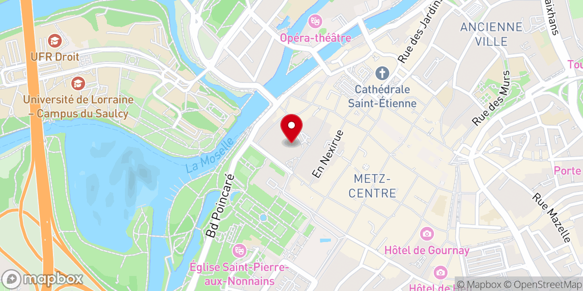 Map showing location of Ancienne abbaye Saint-Arnould