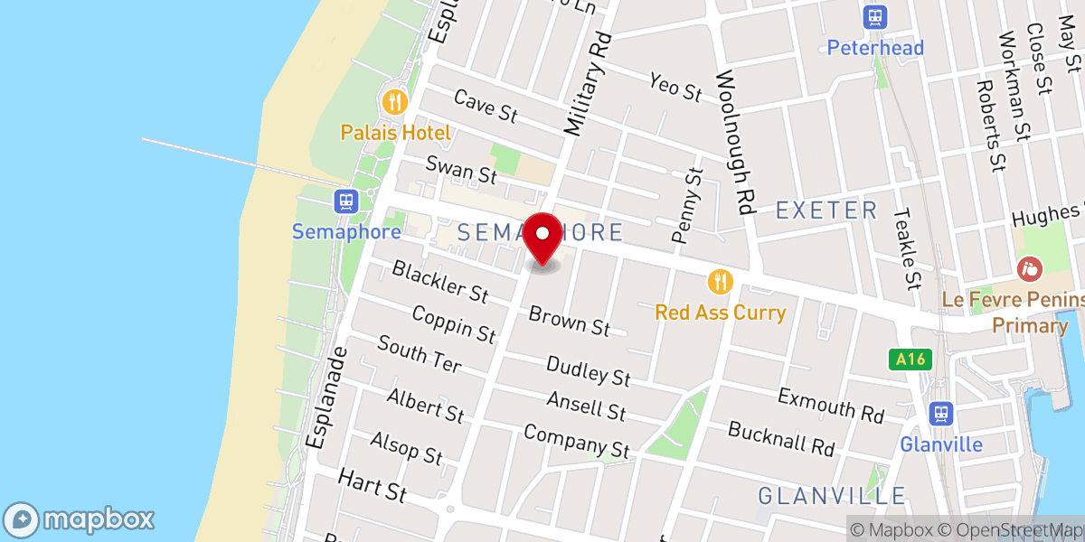 Map showing location of St Bede's Anglican Church