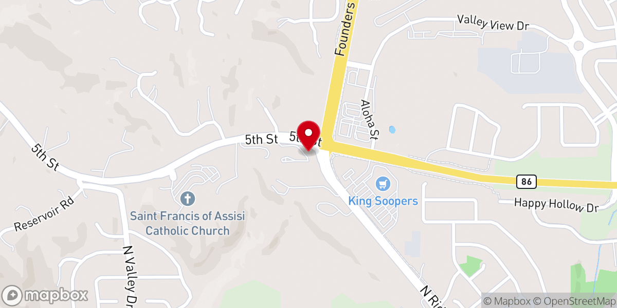 Map showing location of Emmaus Anglican Church