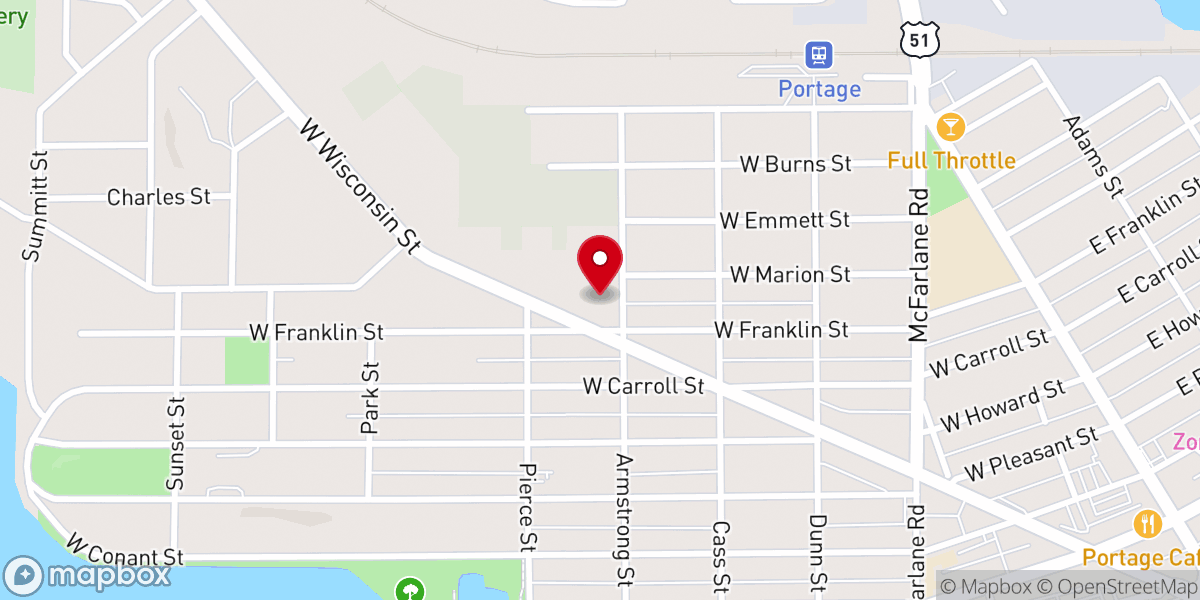 Map showing location of St John's Lutheran Church - LCMS