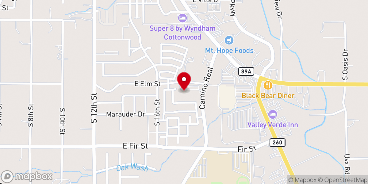 Map showing location of Valley Life Church | Cottonwood