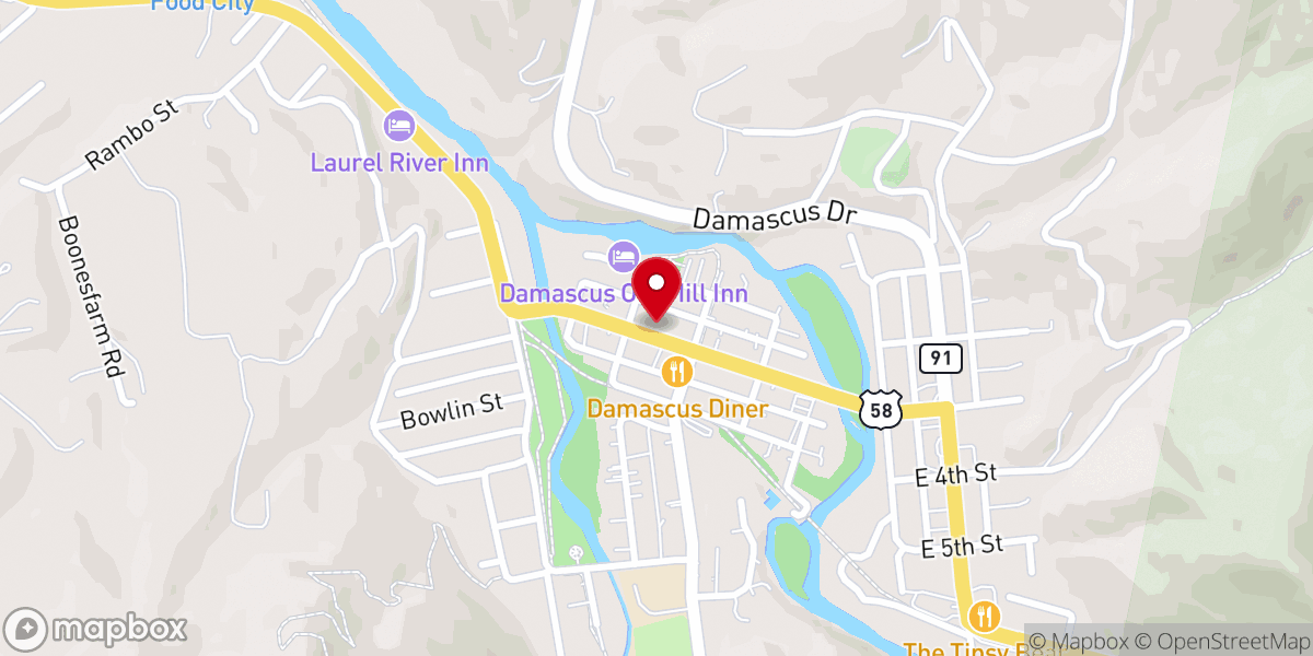 Map showing location of Laurel Avenue Church of Christ