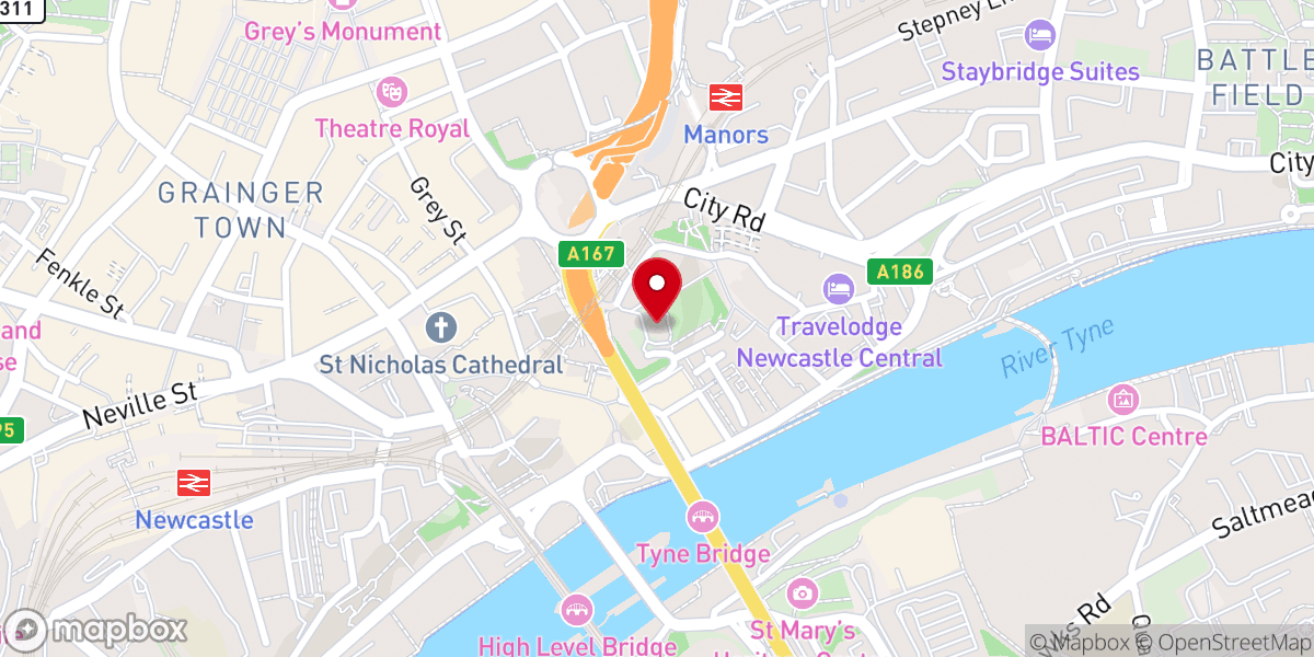 Map showing location of All Saints Church