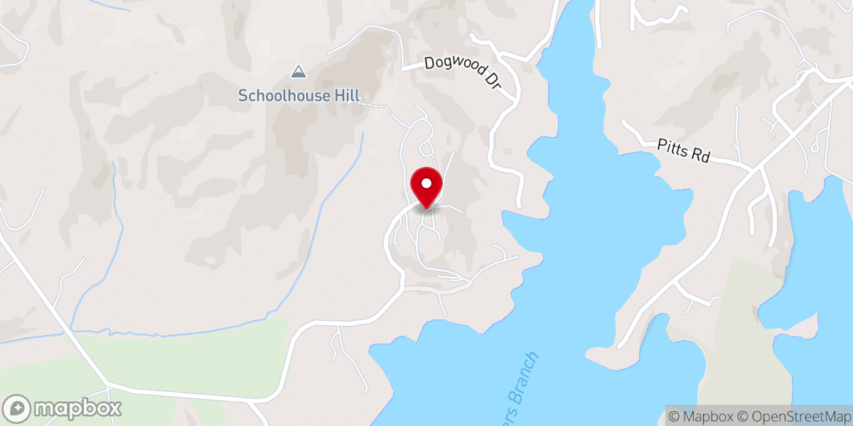 Map showing location of Hinton Center