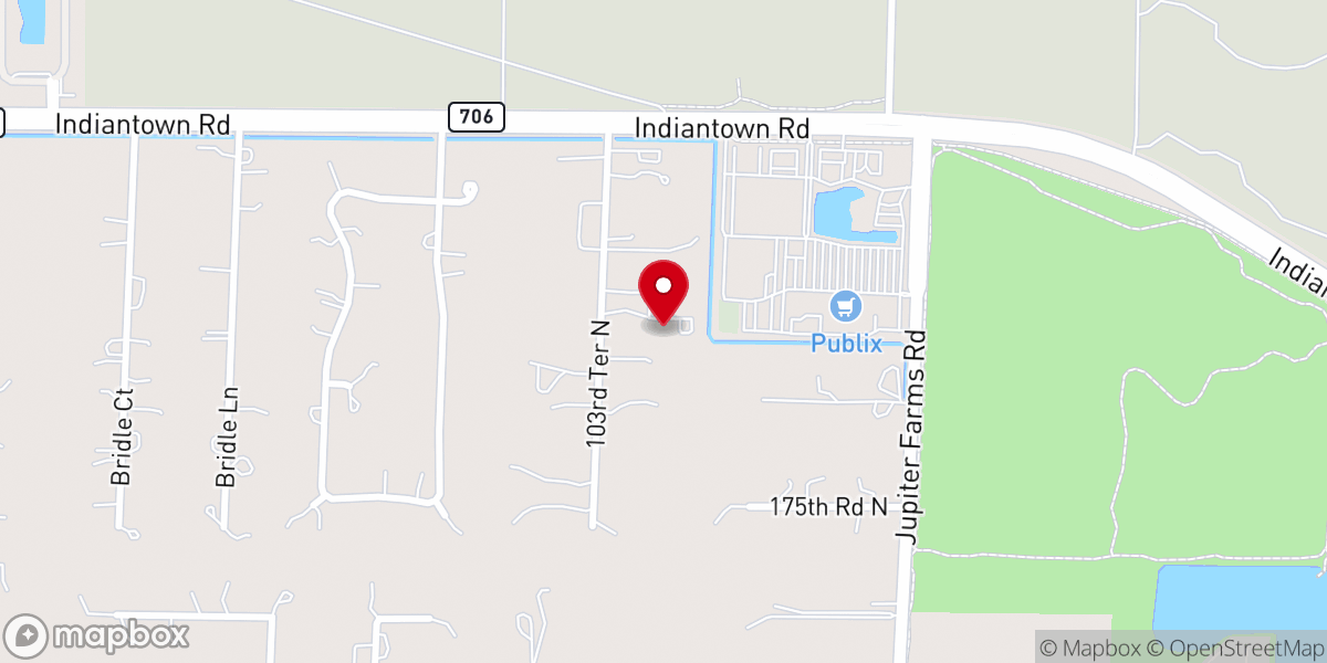 Map showing location of Jupiter Seventh-day Adventist Church