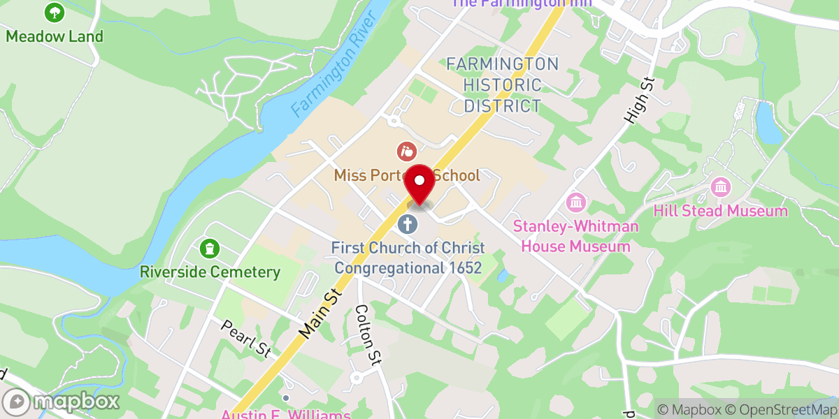 Map showing location of Sarah Porter Memorial