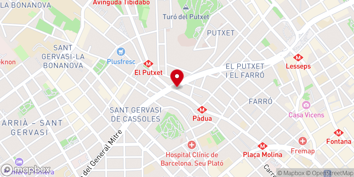 Map showing location of La Planchadora