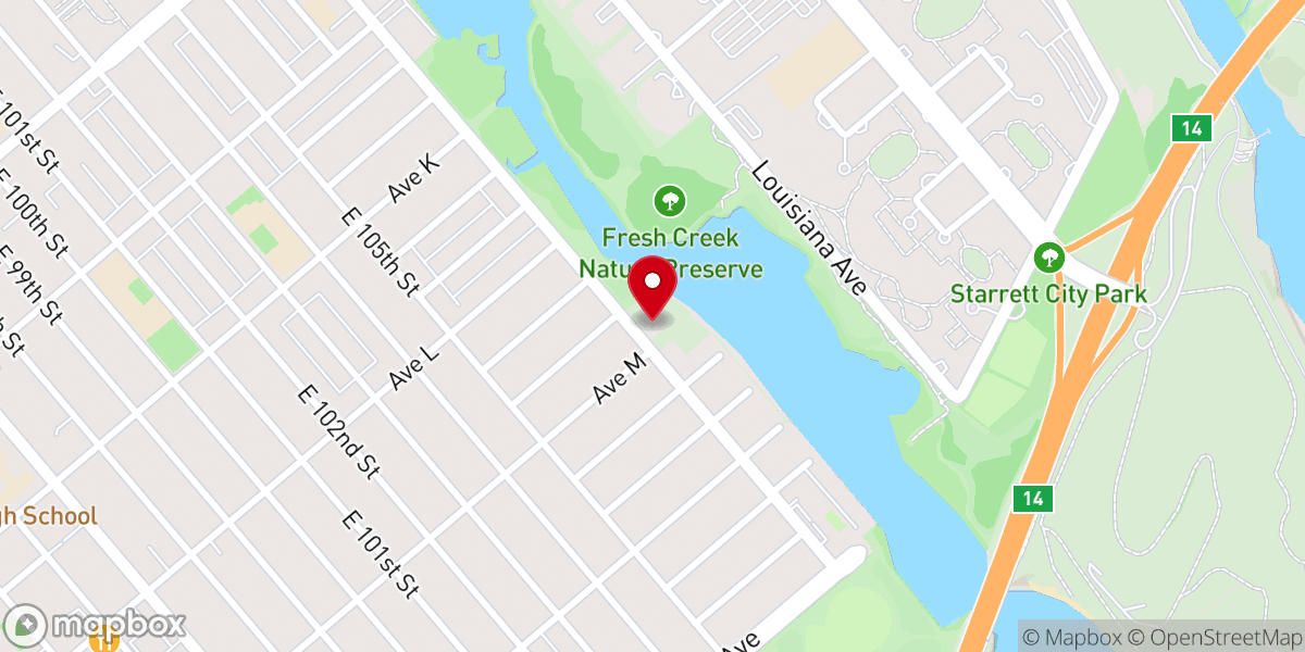 Map showing location of Young Israel of Canarsie