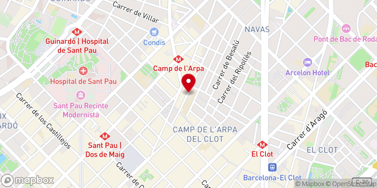 Map showing location of Parroquia de San José de Calasanz