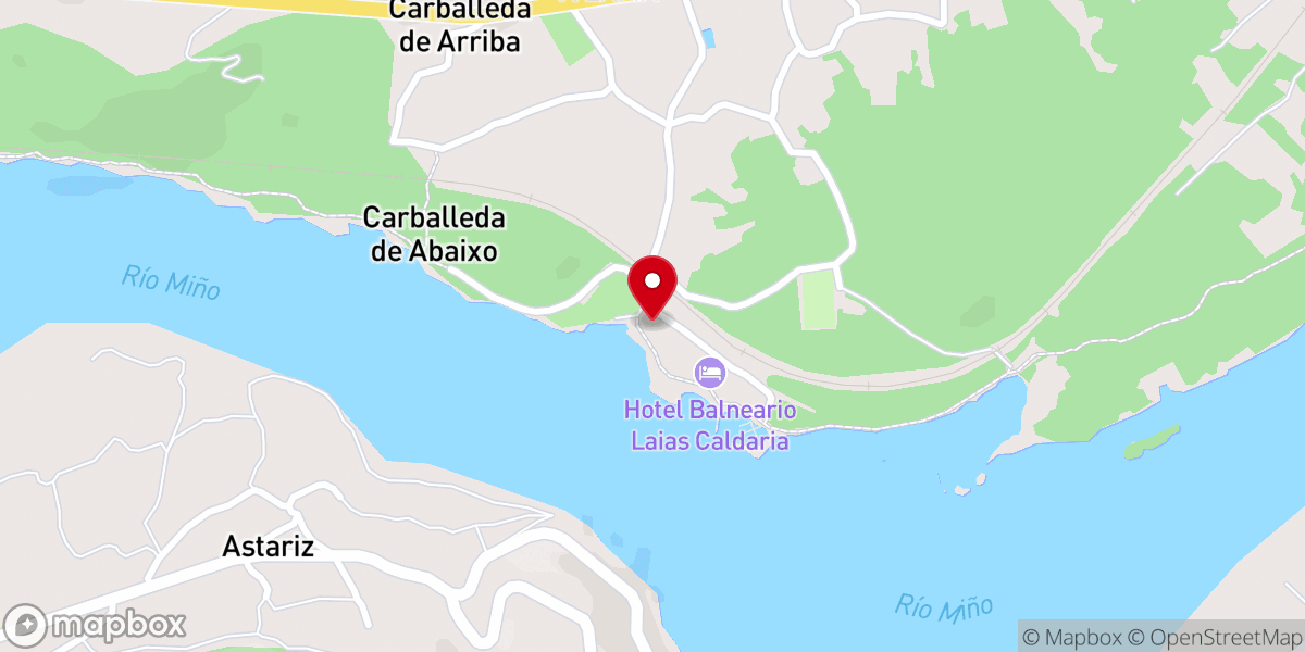 Map showing location of Iglesia de Santa Baia de Laias