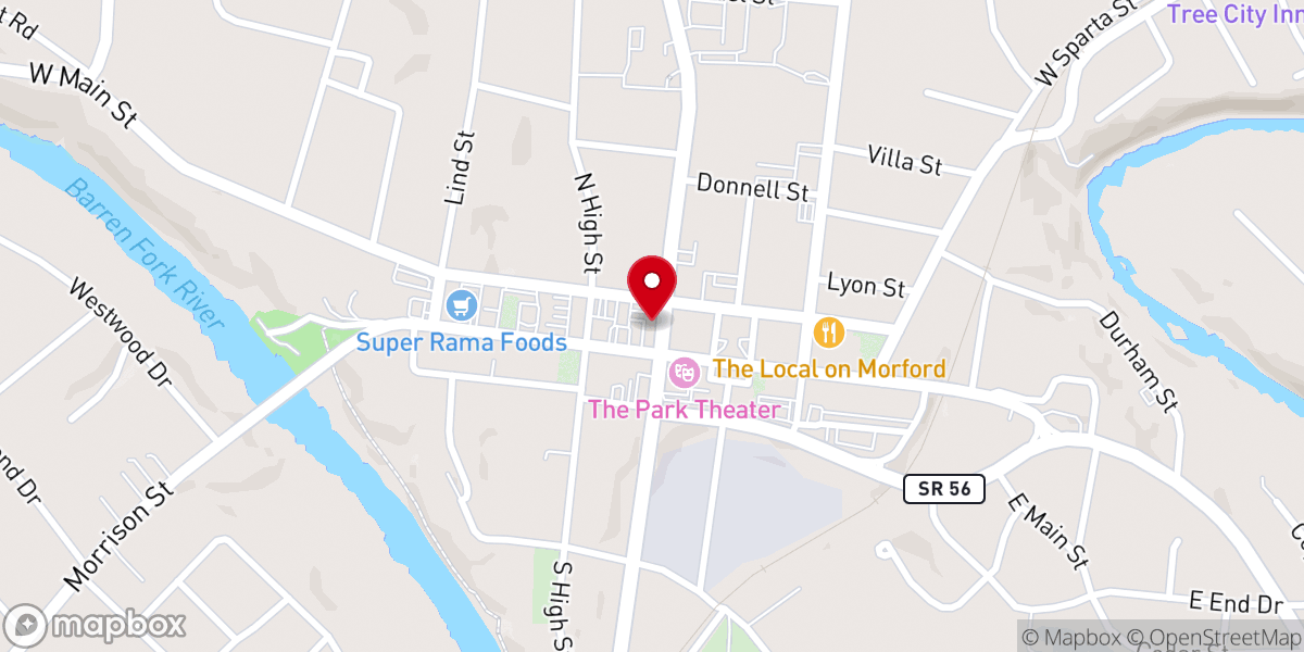 Map showing location of First United Methodist Church