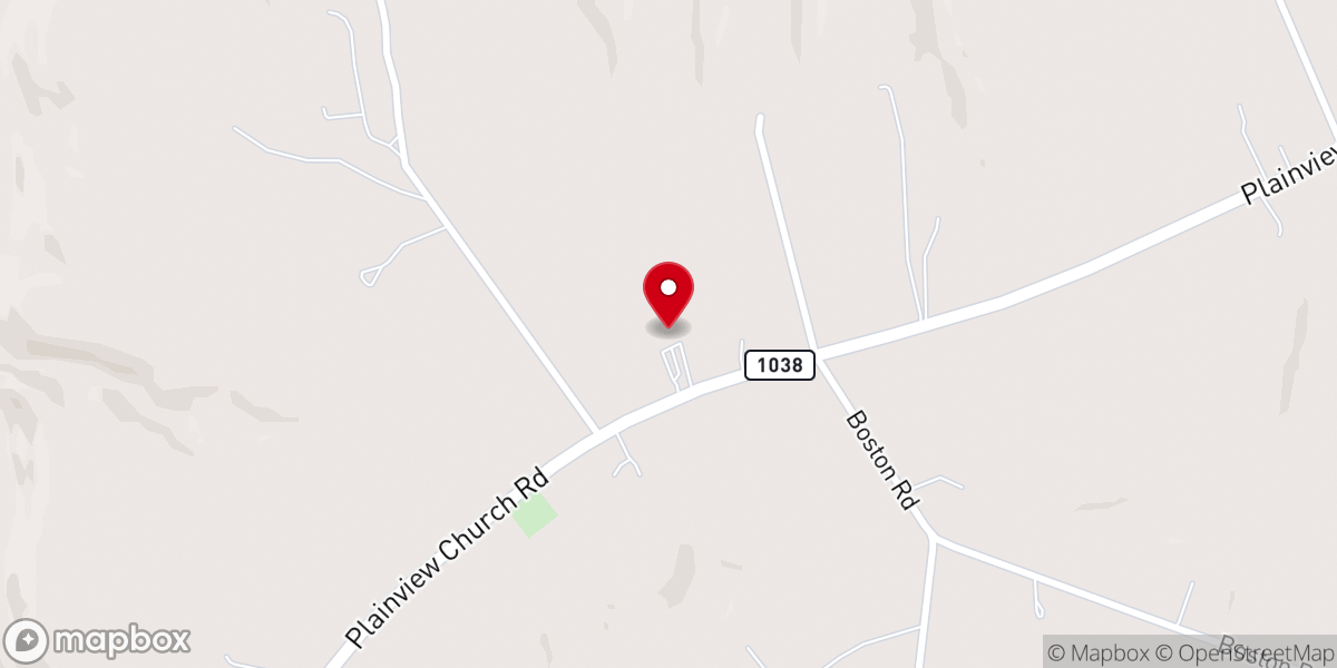 Map showing location of Plainview General Baptist Church