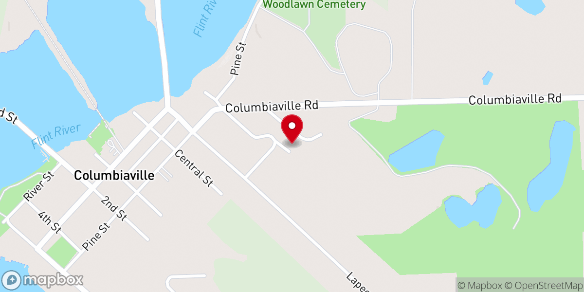 Map showing location of United Methodist Church