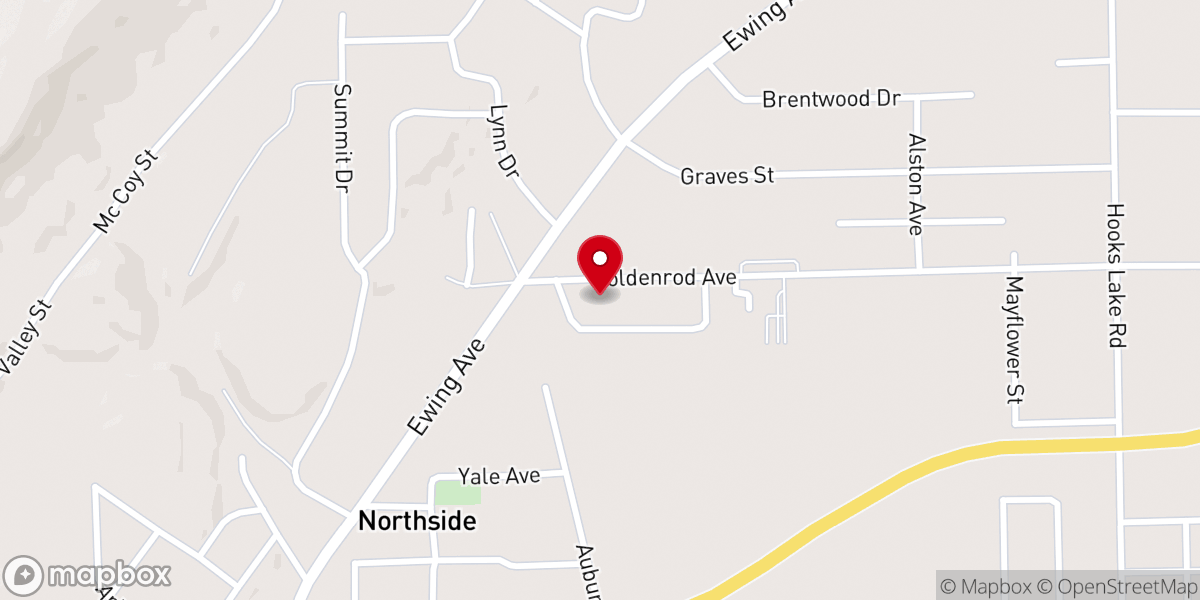 Map showing location of New Destiny
