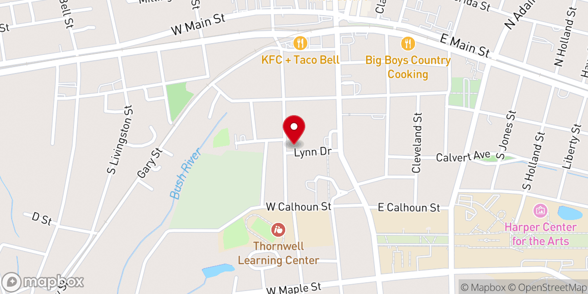 Map showing location of Thornwell