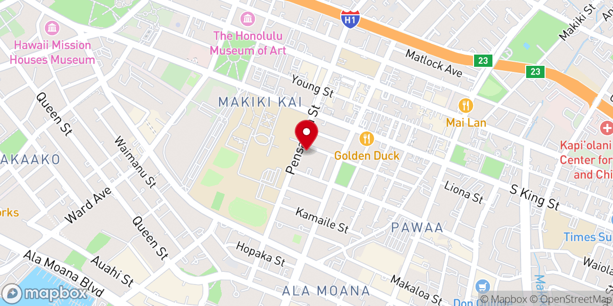 Map showing location of Makiki Christian Church