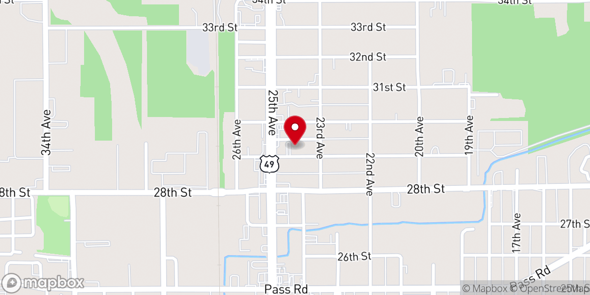 Map showing location of Cathedral of Praise
