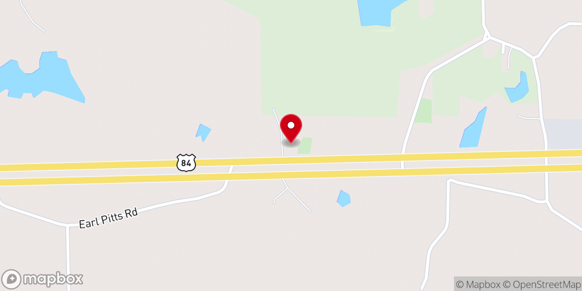 Map showing location of Maynor Creek Church