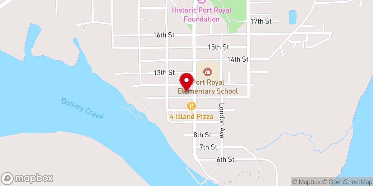 Map showing location of Union Church of Port Royal