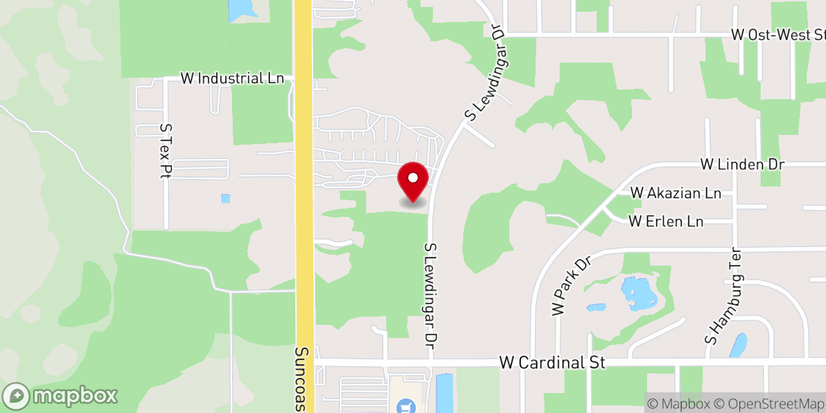 Map showing location of Surgarmill Woods Assembly of God