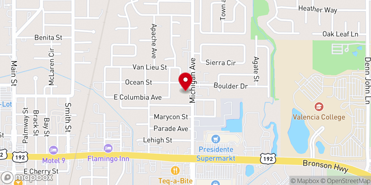 Map showing location of Solid Rock Community Church