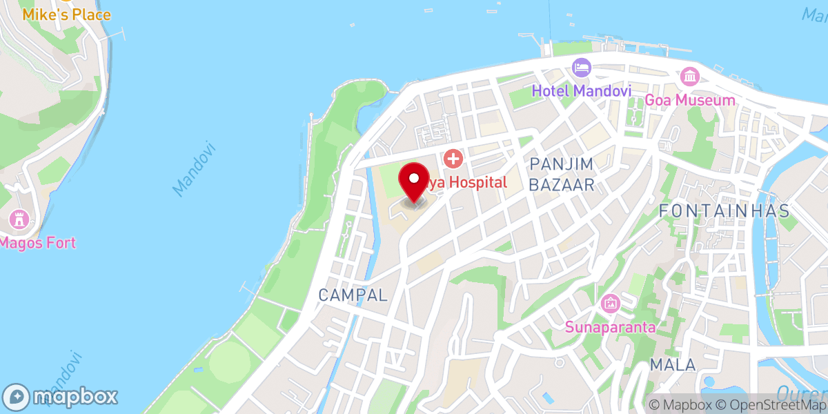Map showing location of Our Lady of Fatima Church - Don Bosco Panjim