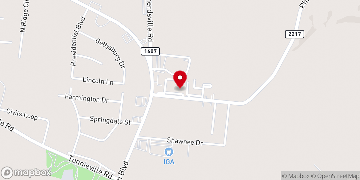 Map showing location of Sonrise Ministry Thrift Store