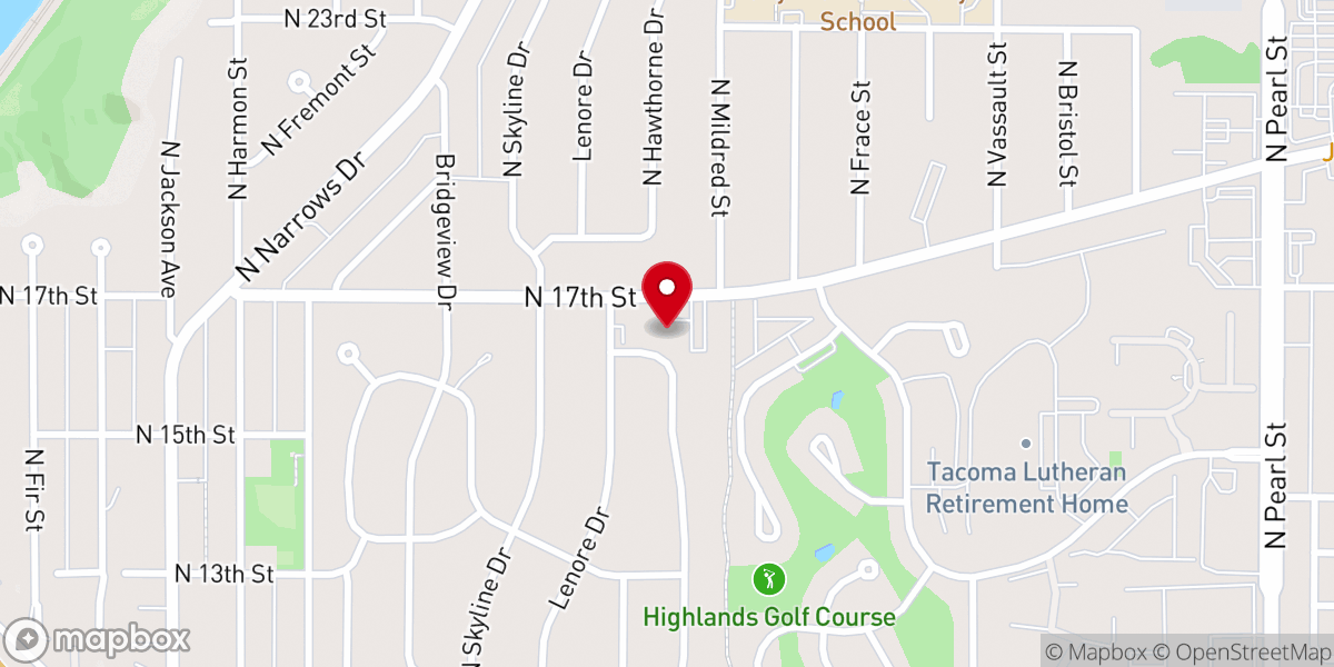 Map showing location of Saint Marks Lutheran Church