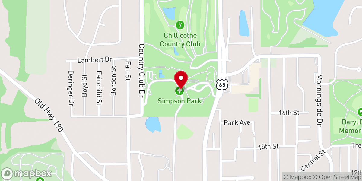 Map showing location of Simpson Park