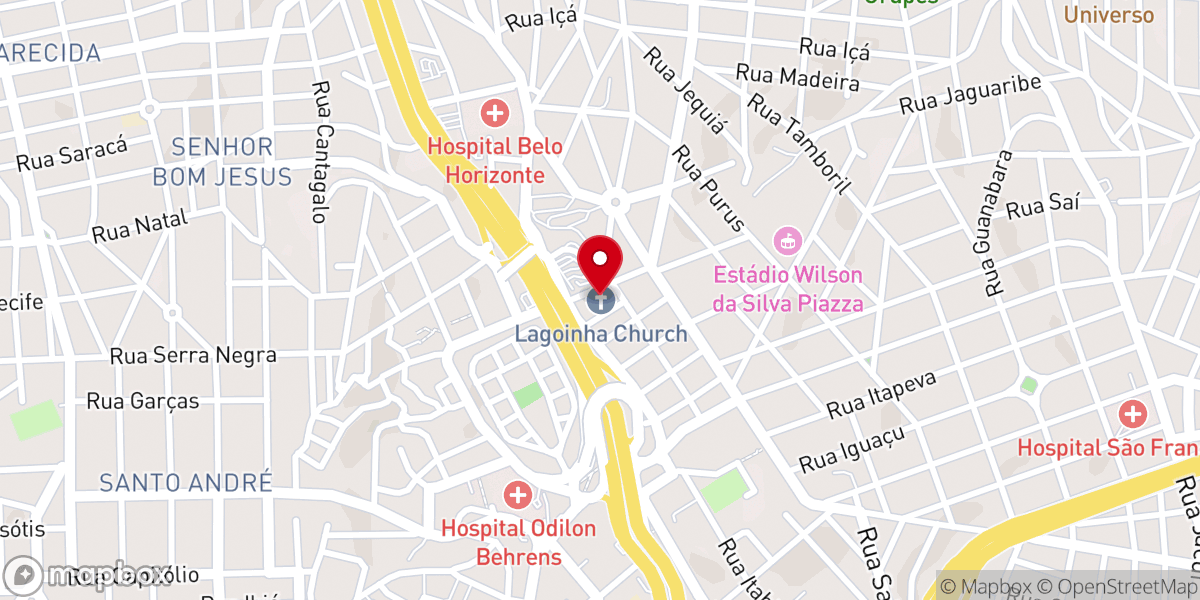 Map showing location of Igreja Batista da Lagoinha - Matriz