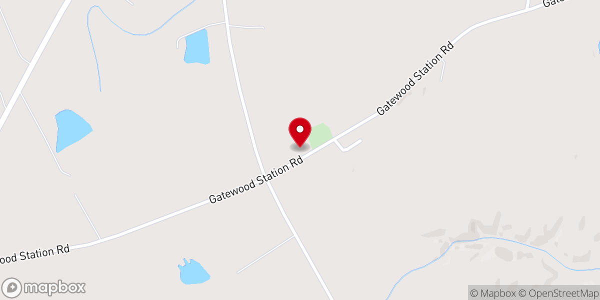 Map showing location of Gatewood Station AME Zion Church
