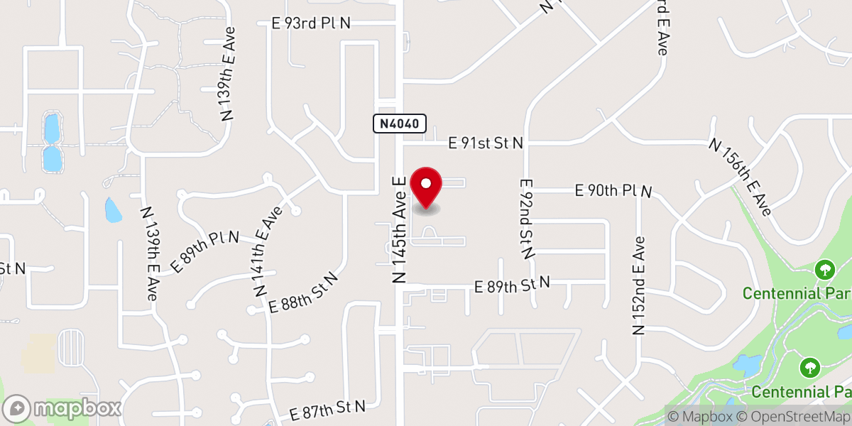 Map showing location of Central Baptist Church