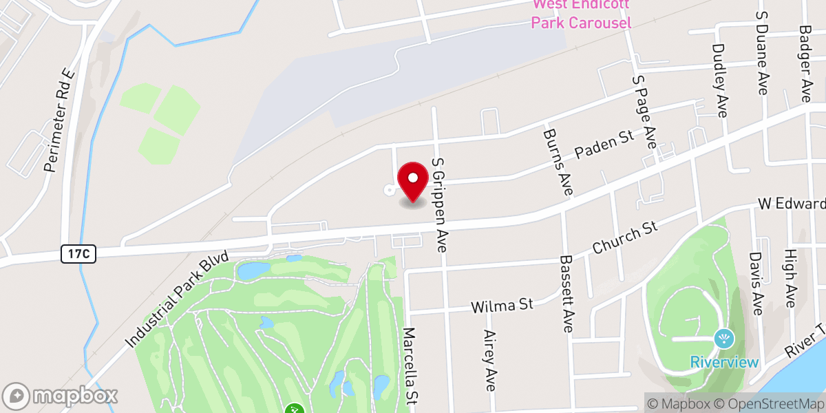 Map showing location of Rev. Edward Zandy