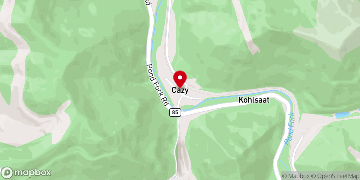 Map showing location of Cazy
