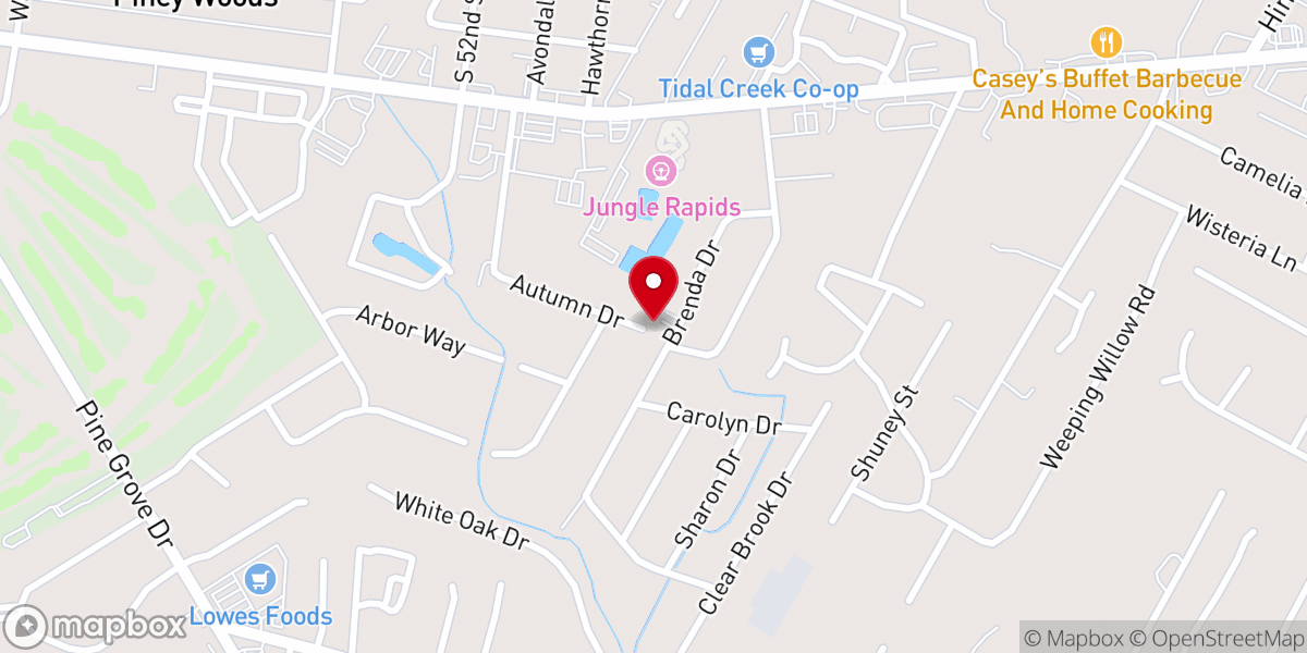 Map showing location of Central Church Wilmington Campus