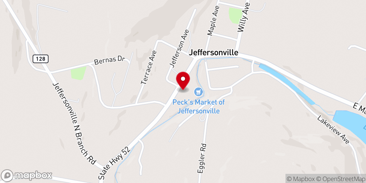 Map showing location of First Presbyterian Church of Jeffersonville - Food Distribution Center