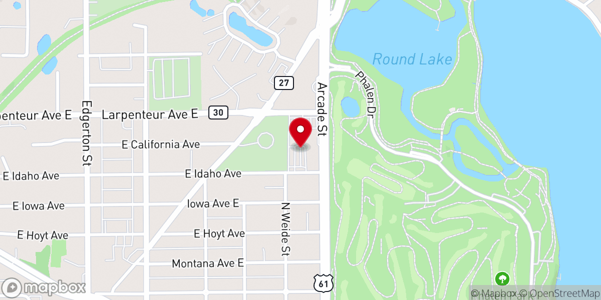 Map showing location of Gustavus Adolphus Lutheran Church (ELCA)