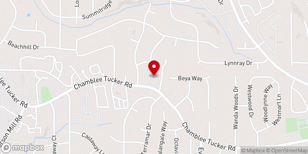 Map showing location of Redeemer Orthodox Presbyterian Church, Atlanta GA