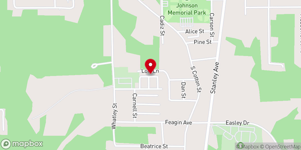 Map showing location of Emmanuel Baptist Church