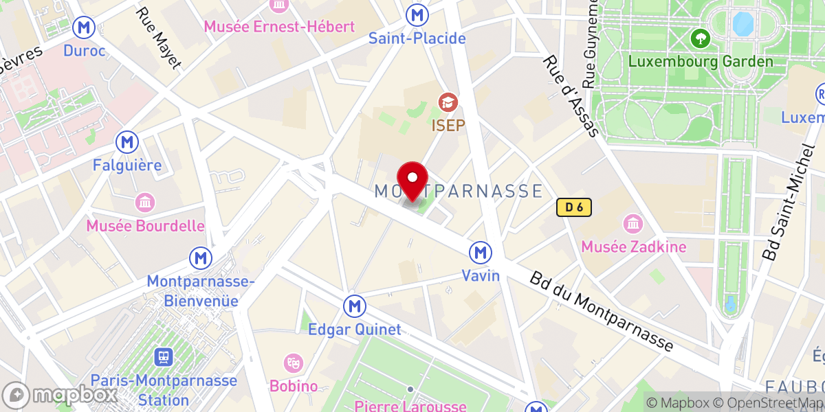 Map showing location of Église Notre-Dame-des-Champs