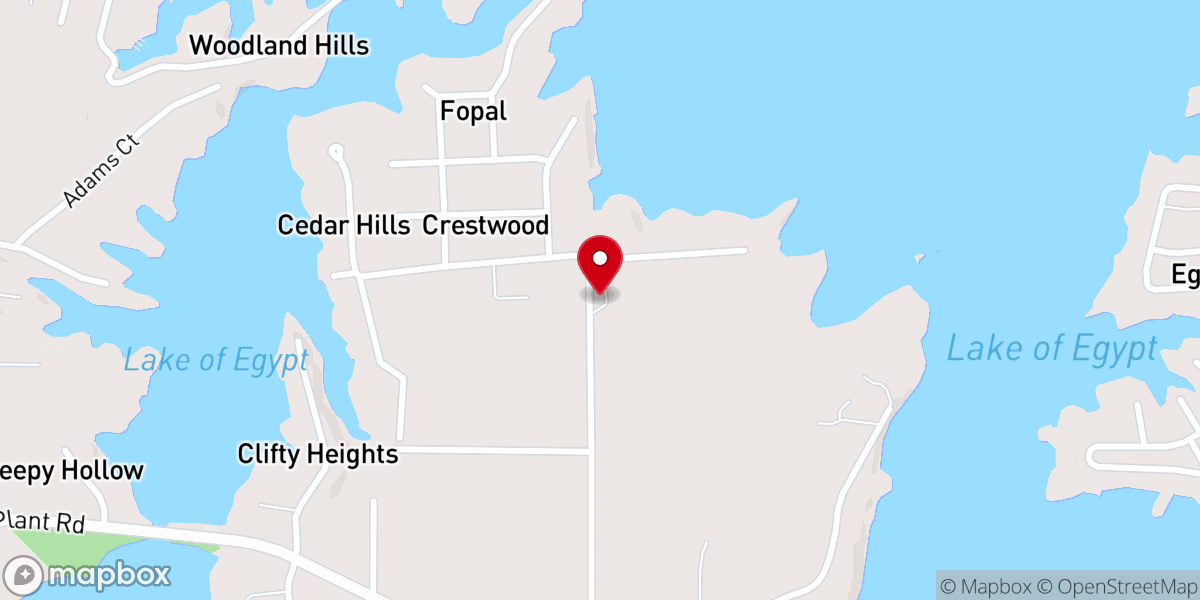 Map showing location of McKinney Chapel Church