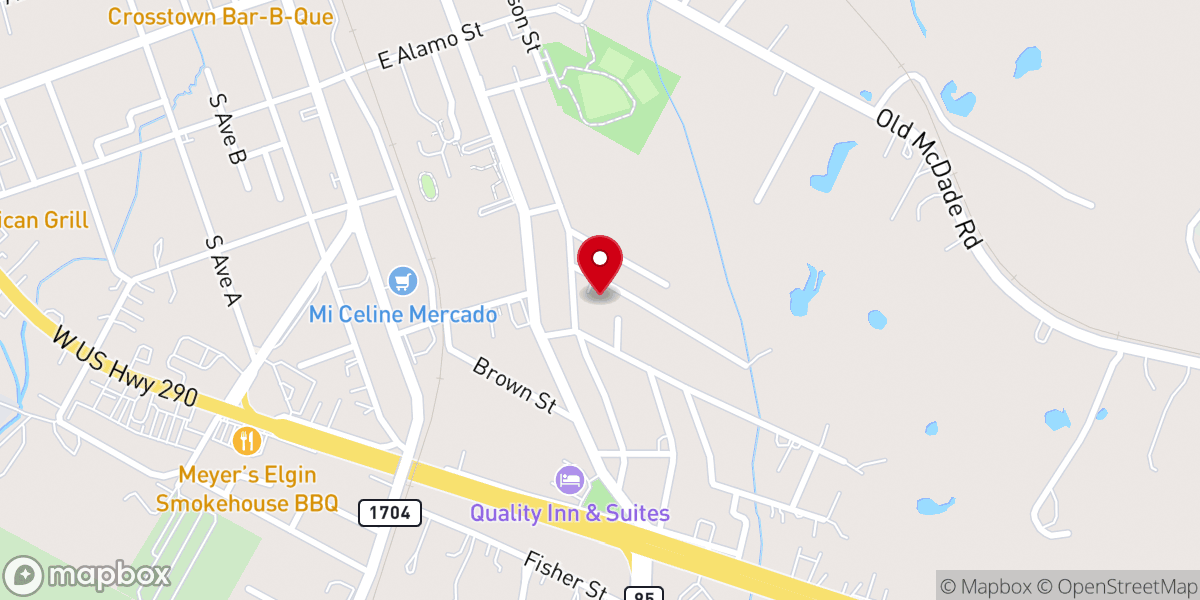 Map showing location of Winn's Memorial Baptist Church