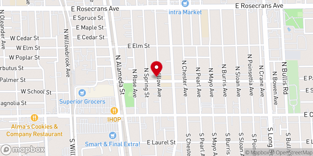 Map showing location of Our Lady of Victory Church