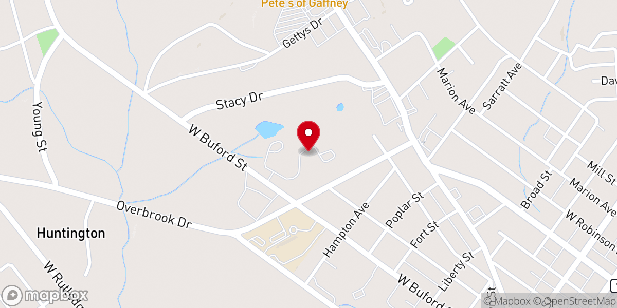 Map showing location of Thickety Mountain Baptist Association