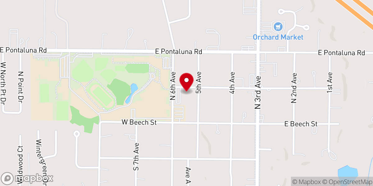 Map showing location of Calvary Church