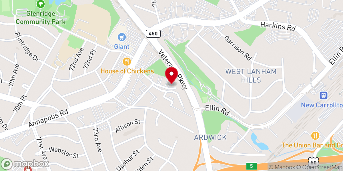 Map showing location of RCCG king’s court Maryland